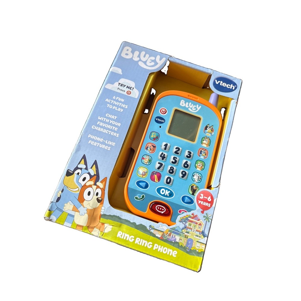 VTech Bluey Electronic Learning Toy Phone, Ages 3-6 (Age Level 4-7)